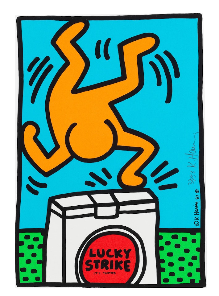 Lucky Strike (blue) by Keith Haring