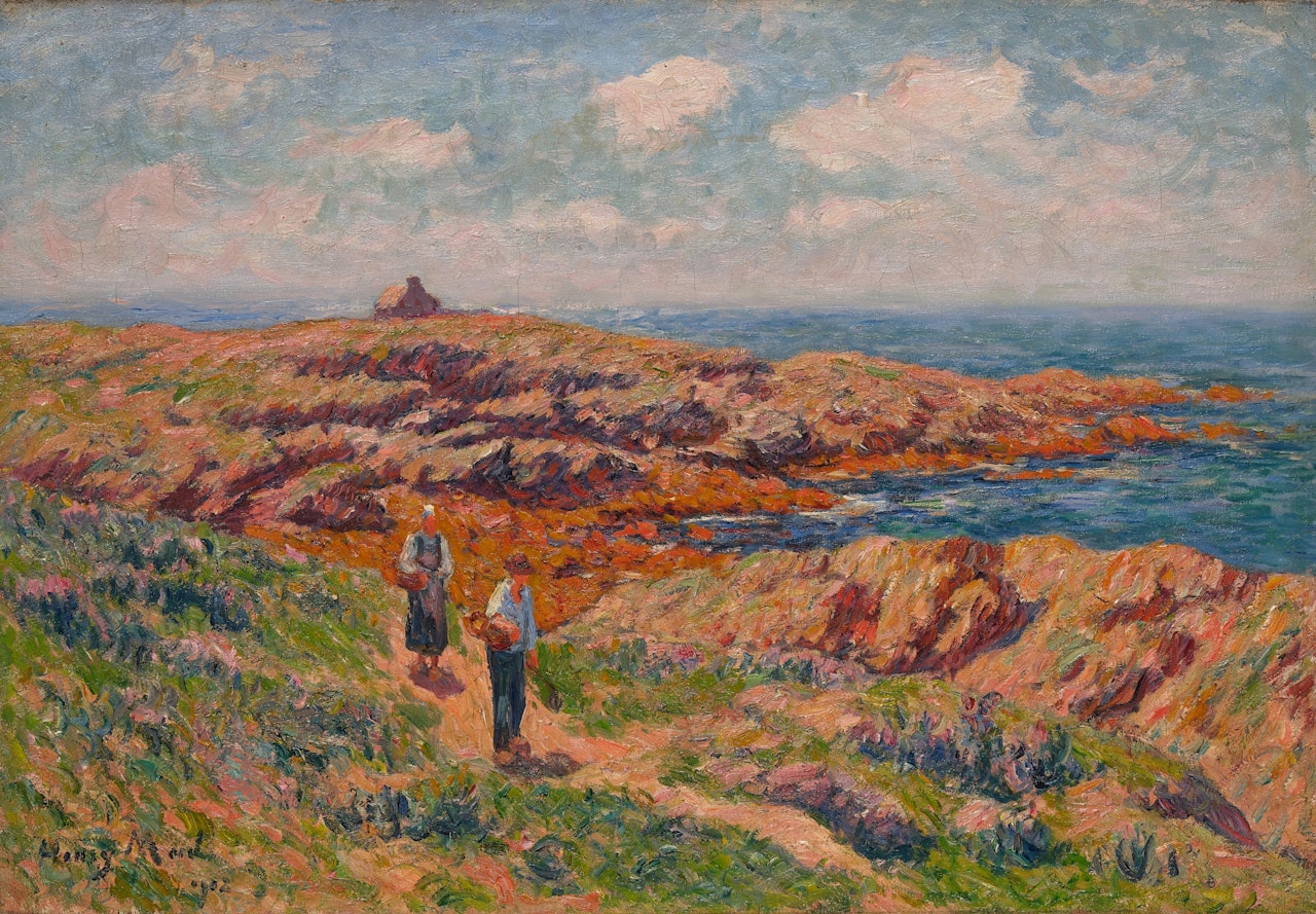Côtes bretonnes par temps calme by Henry Moret