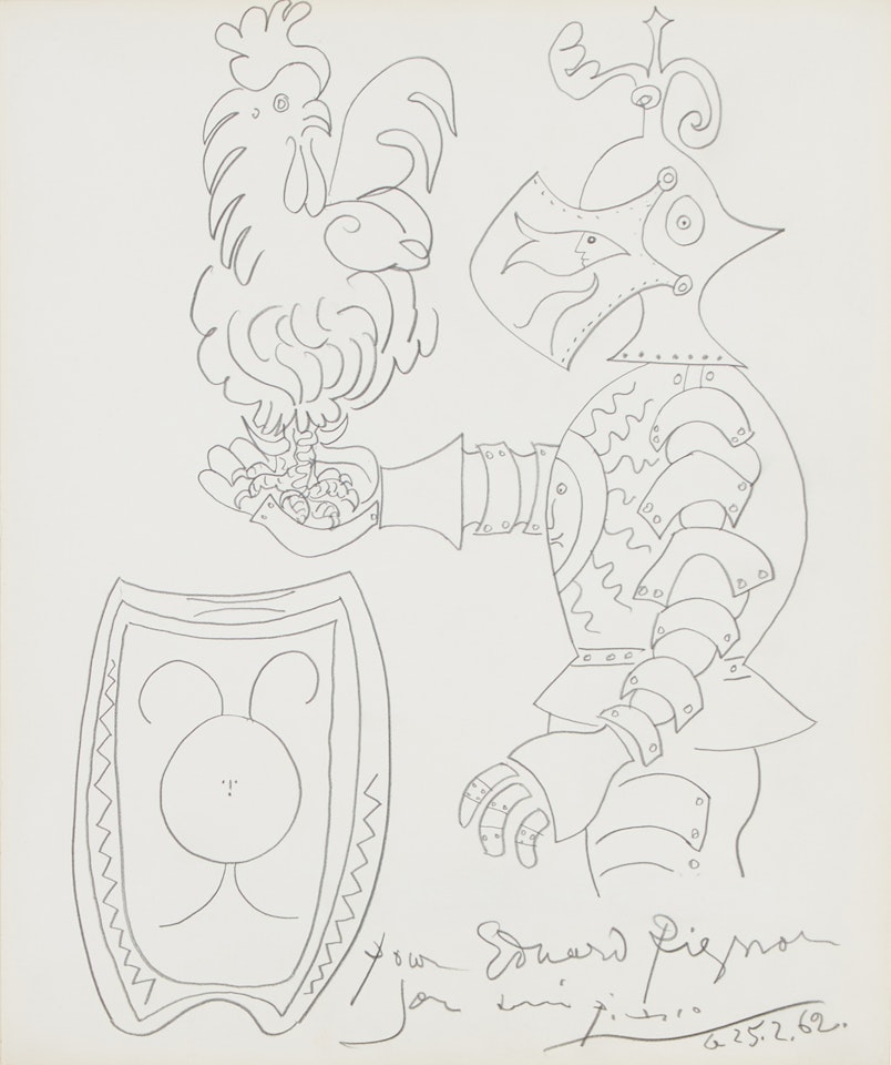 Chevalier au Coq by Pablo Picasso