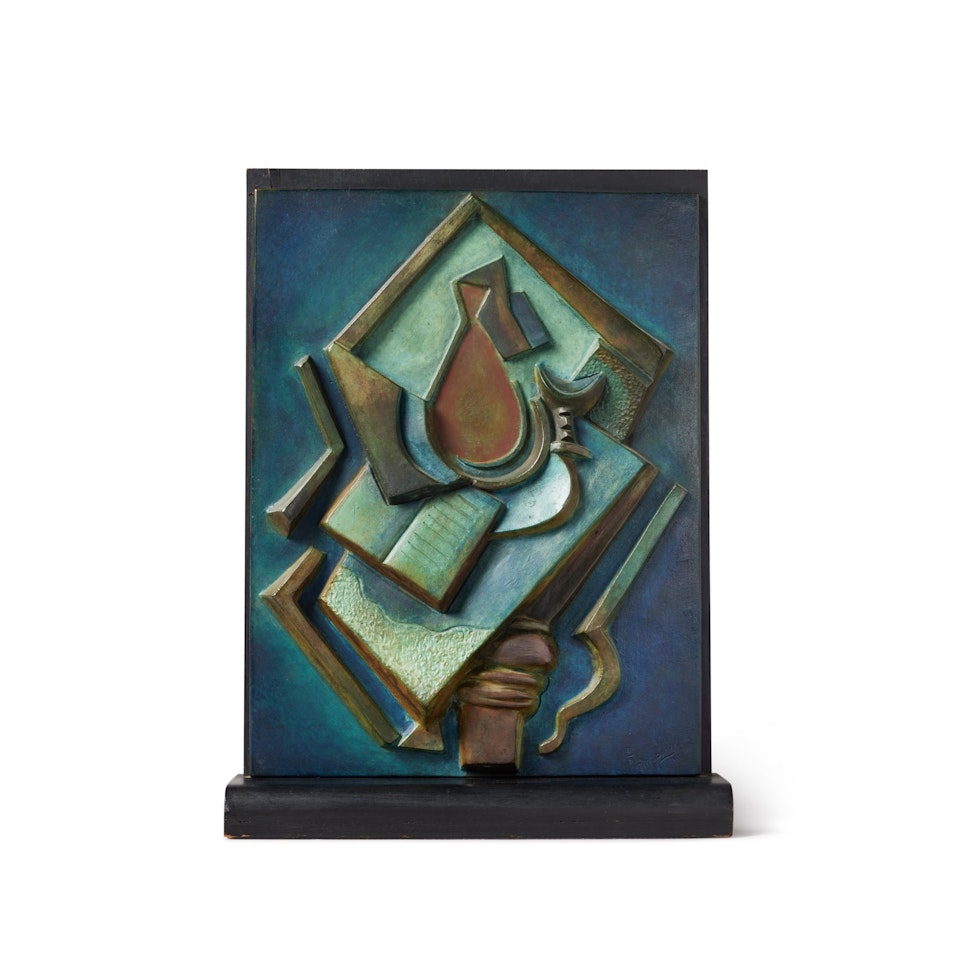 Still life (with book and vase on a table) by Alexander Archipenko