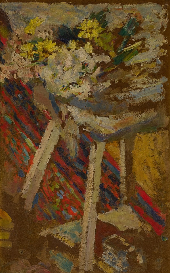 Flowers on a Stool by Édouard Vuillard