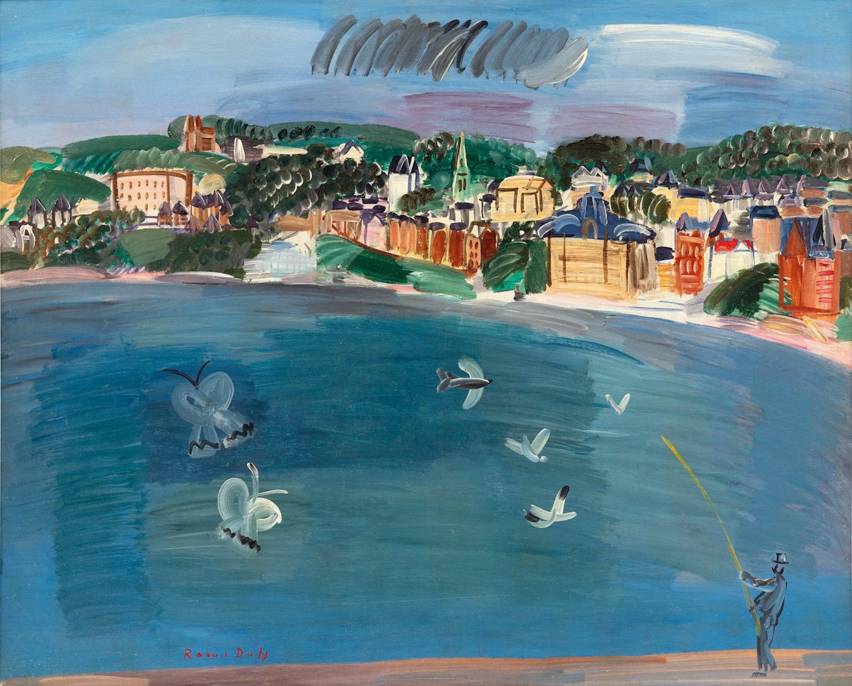 Le pêcheur sur la jetée by Raoul Dufy
