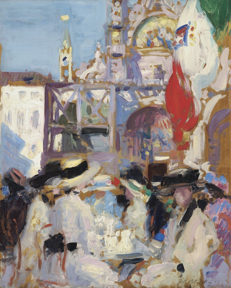 Florian's Café, Venice by Francis Campbell Boileau Cadell