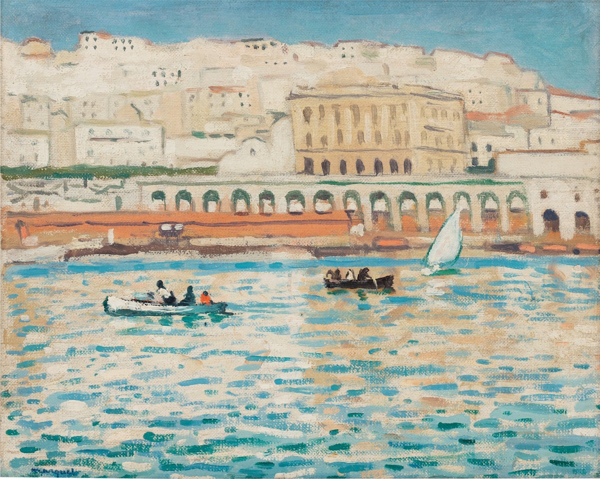Le port avec barques by Albert Marquet