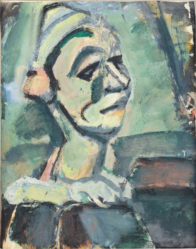 Clown à la fleur rose (esquisse) by Georges Rouault