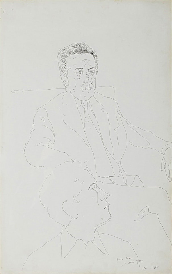 Freddie Ashton and Wayne Sleeping by David Hockney