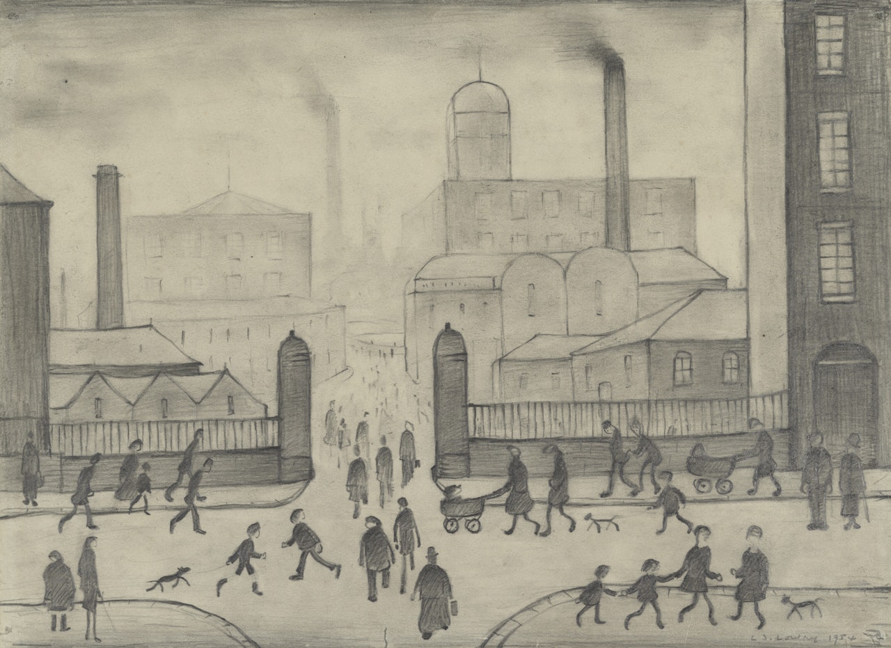 Mill Gates by Laurence Stephen Lowry