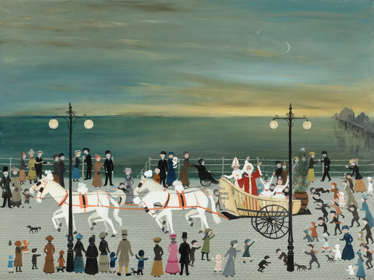 On the Front, Blackpool by Helen Bradley