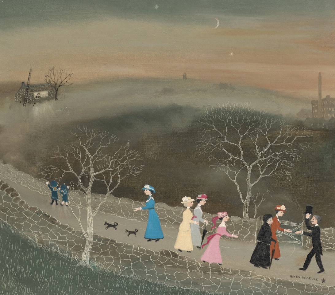 Going home from Great Aunt Jane's by Helen Bradley