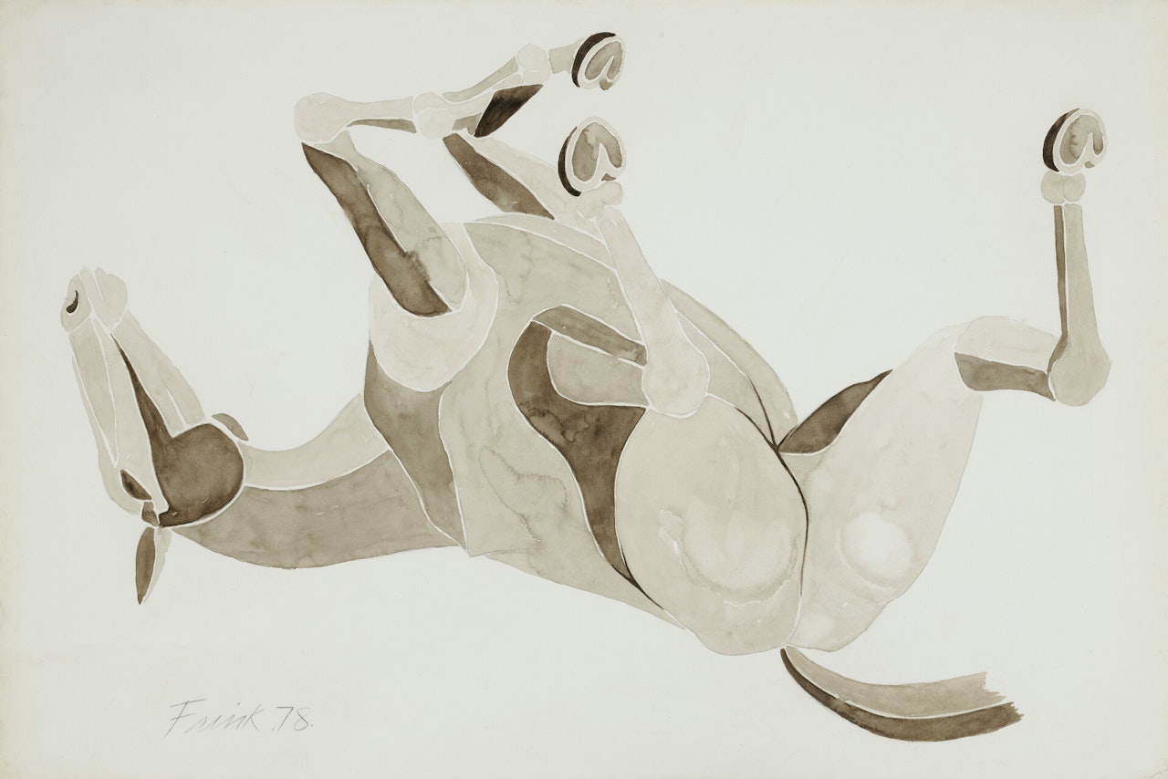 Rolling Over Horse by Elisabeth Frink