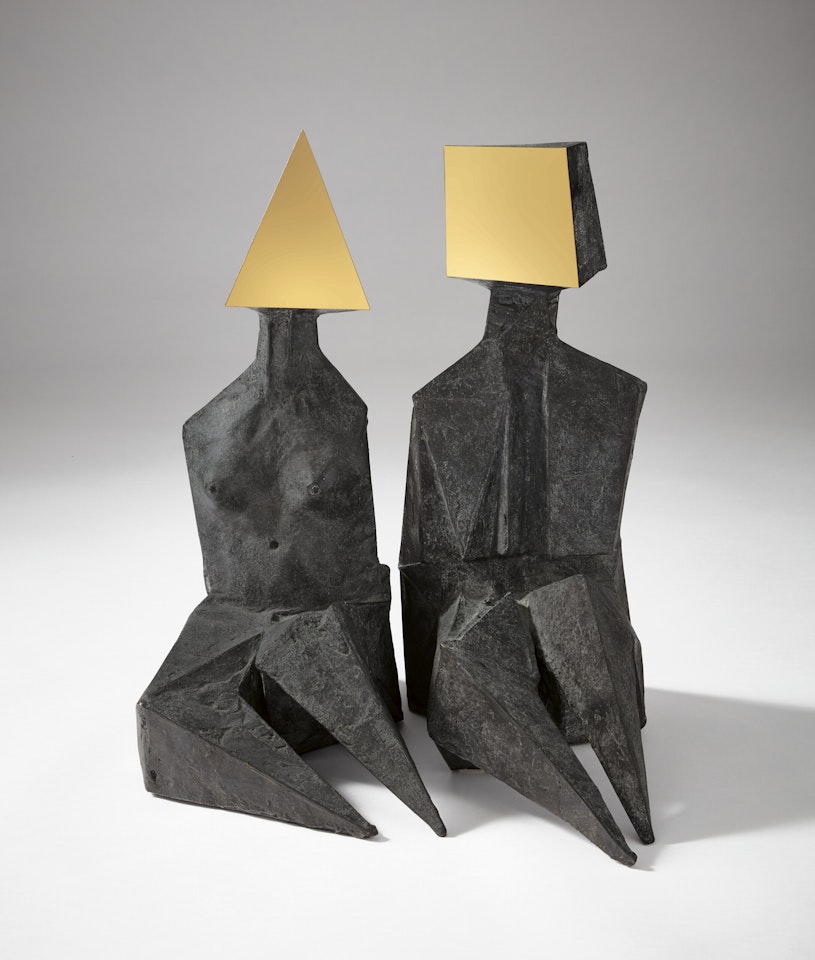 Pair of Sitting Figures VI by Lynn Chadwick