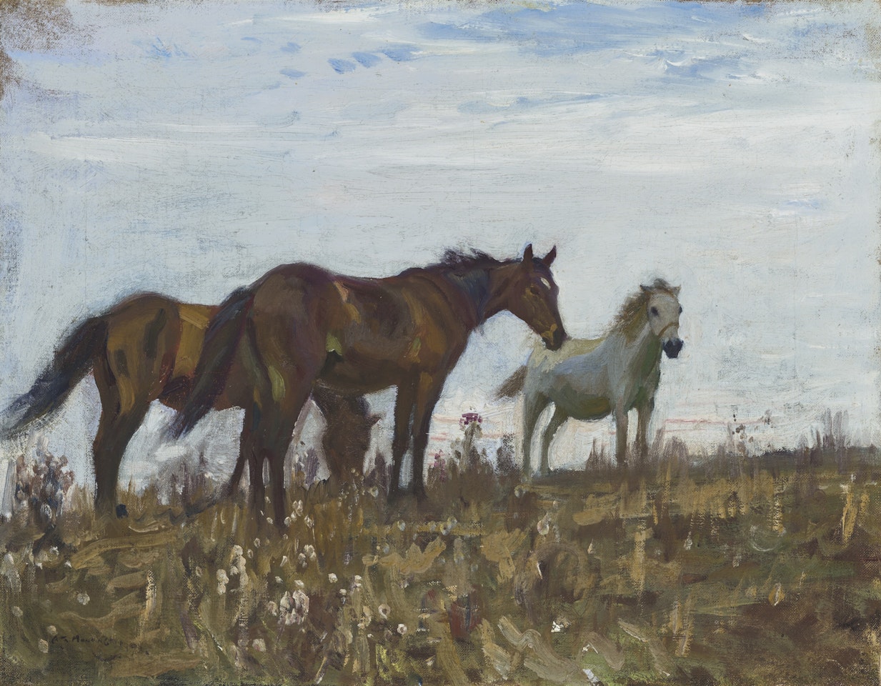 On the moors by Alfred James Munnings