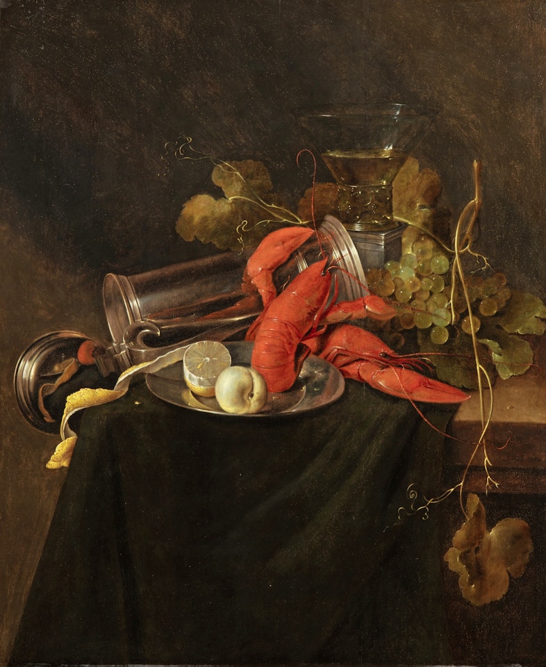 A Still Life of Lobsters and lemons by Jan Davidsz de Heem