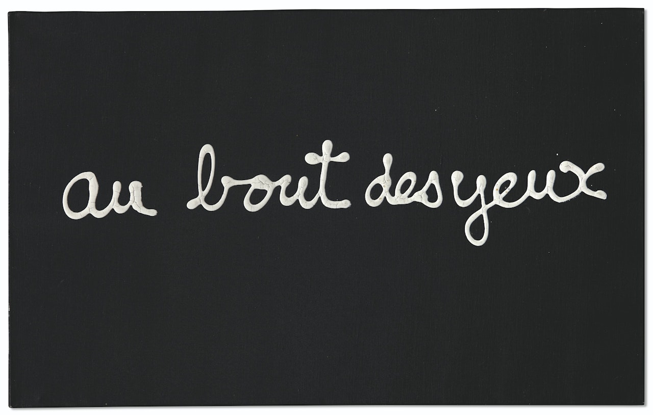 Au bout des yeux by Ben Vautier