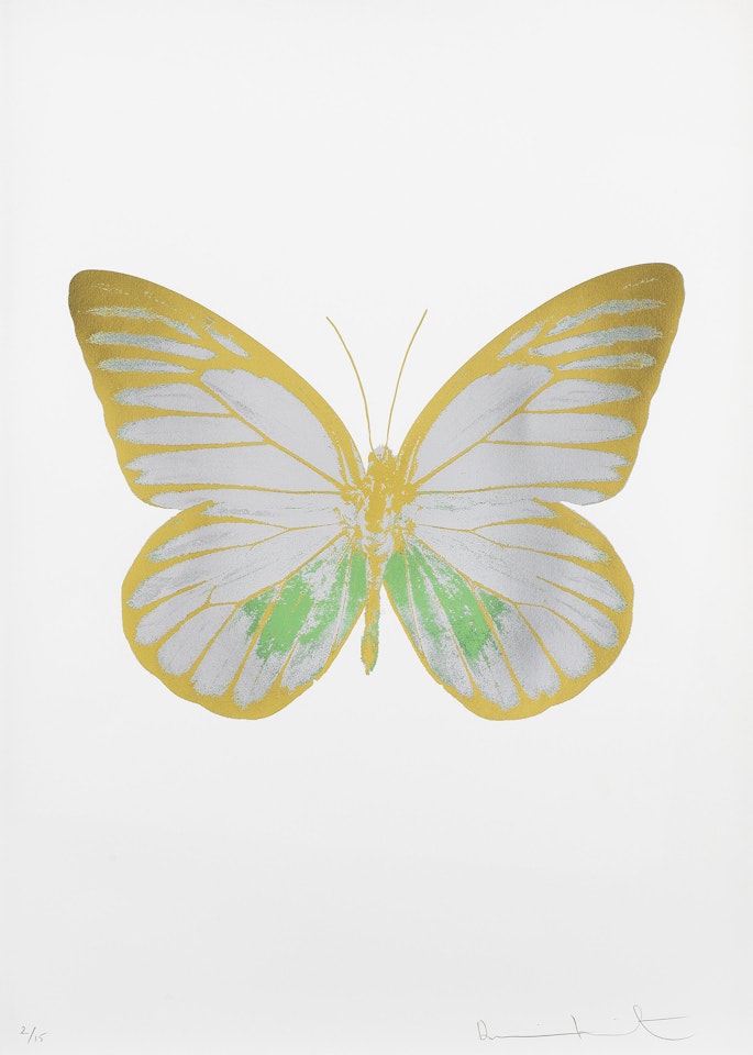 The Souls I - Oriental Gold/Silver Gloss/Leaf Green by Damien Hirst