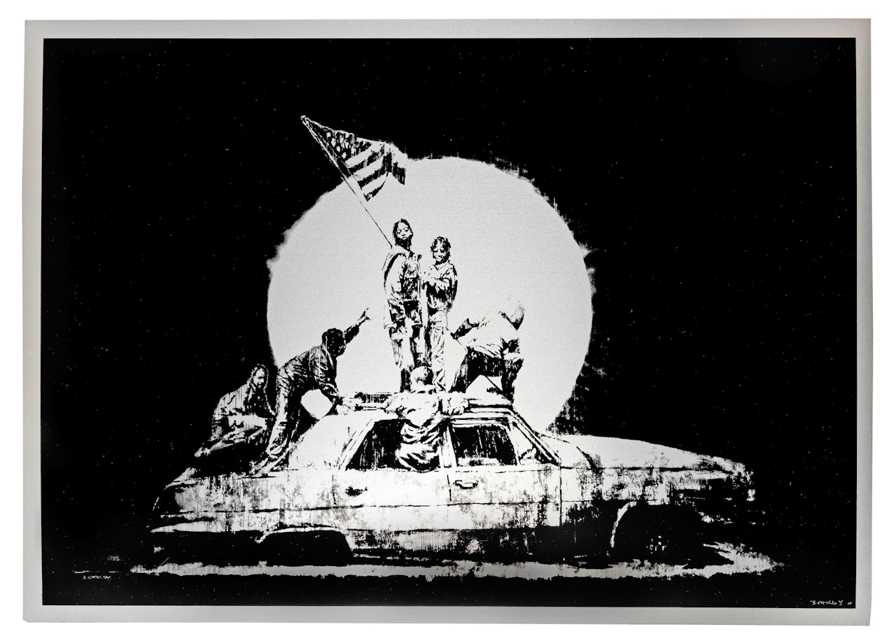Formica Flag - Silver by Banksy