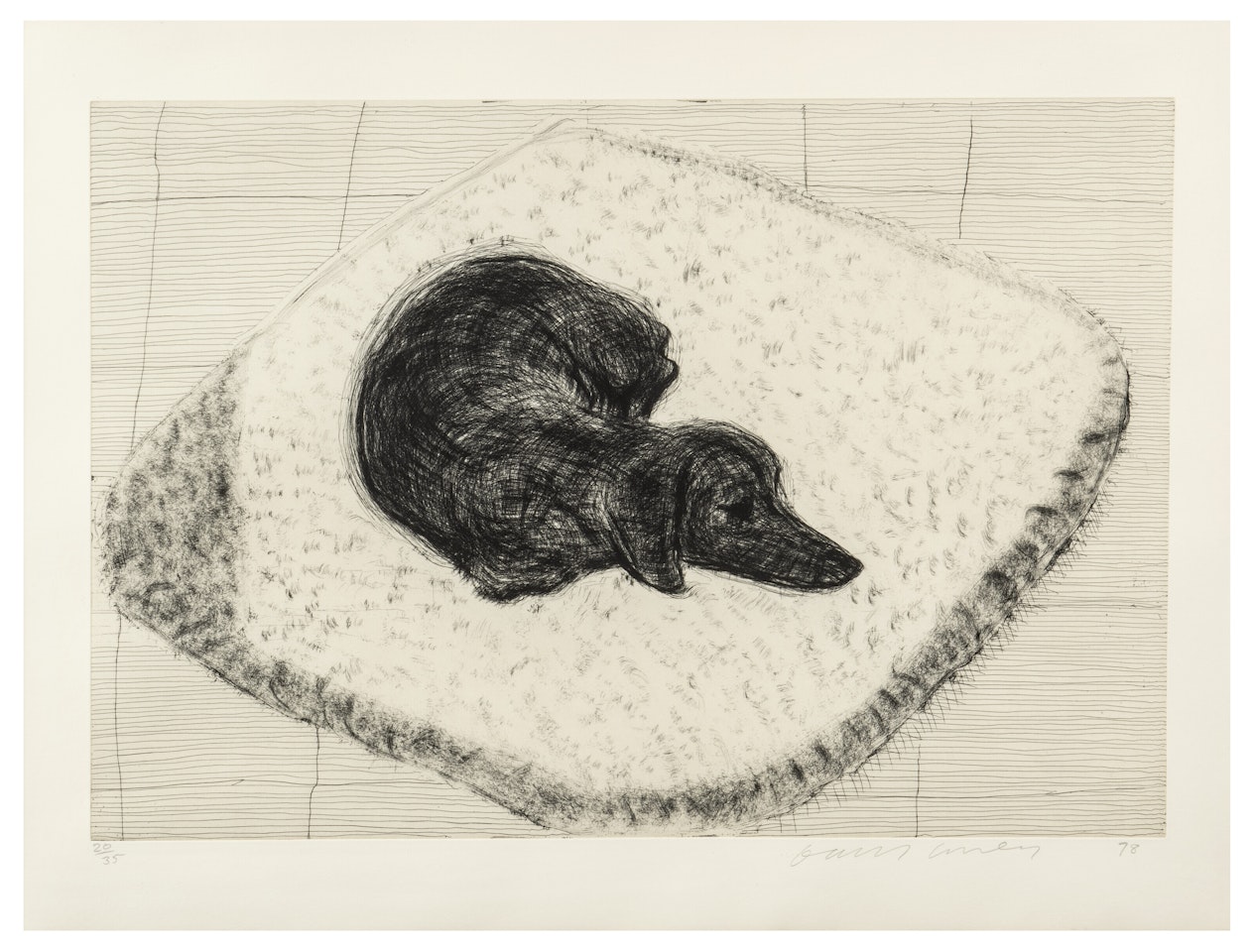 Dog Wall: One Plate by David Hockney