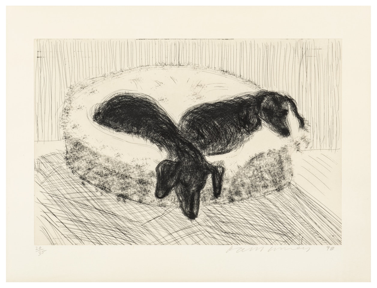 Dog Wall: One Plate by David Hockney