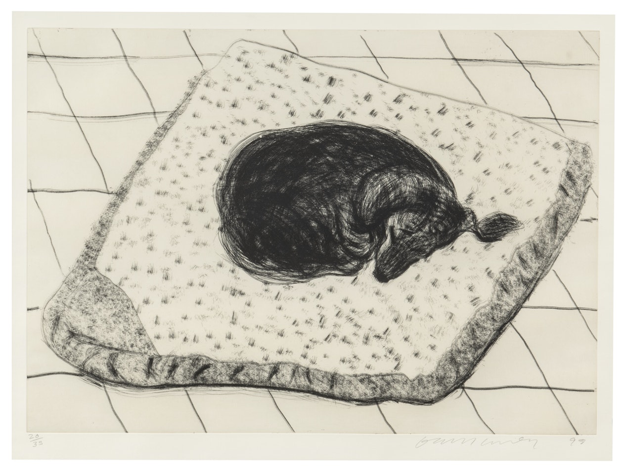 Dog Wall: One Plate by David Hockney
