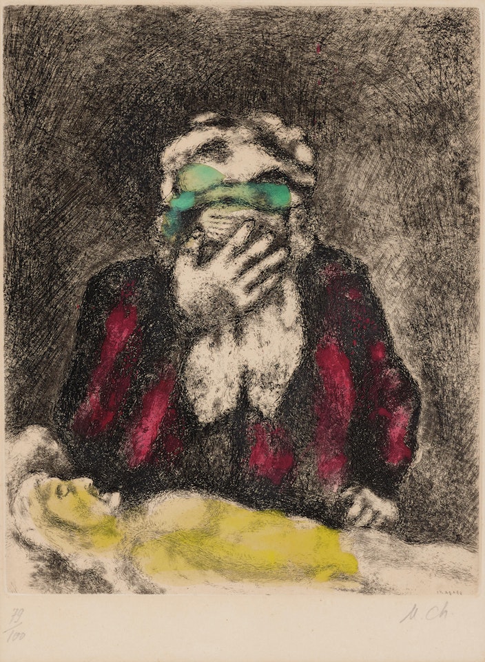 Abraham pleurant Sara, pl. 11, from La Bible by Marc Chagall
