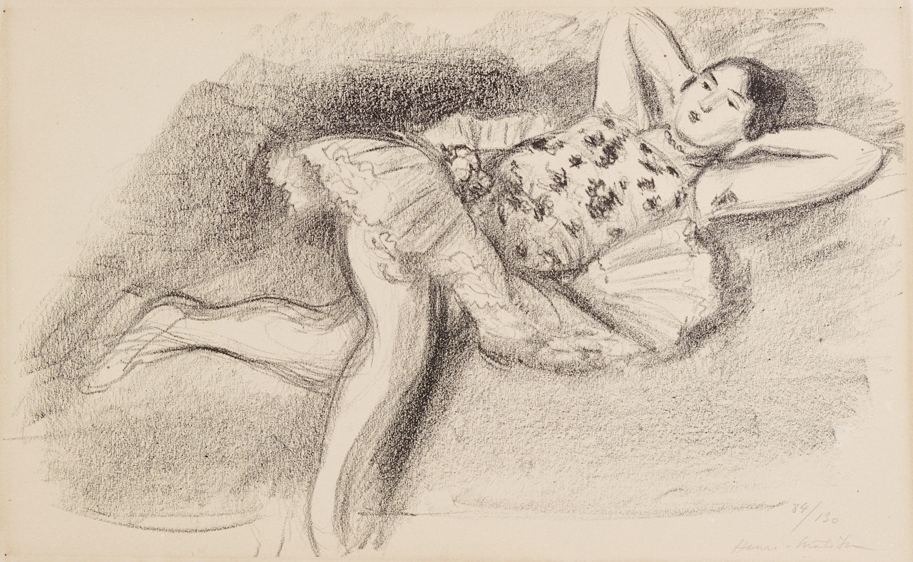 Danseuse étendue au divan, from Dix Danseuses by Henri Matisse
