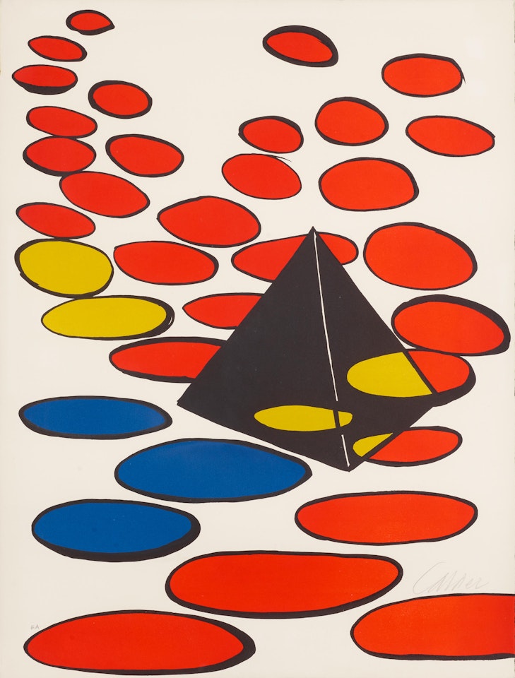 Black Pyramids with Circles by Alexander Calder