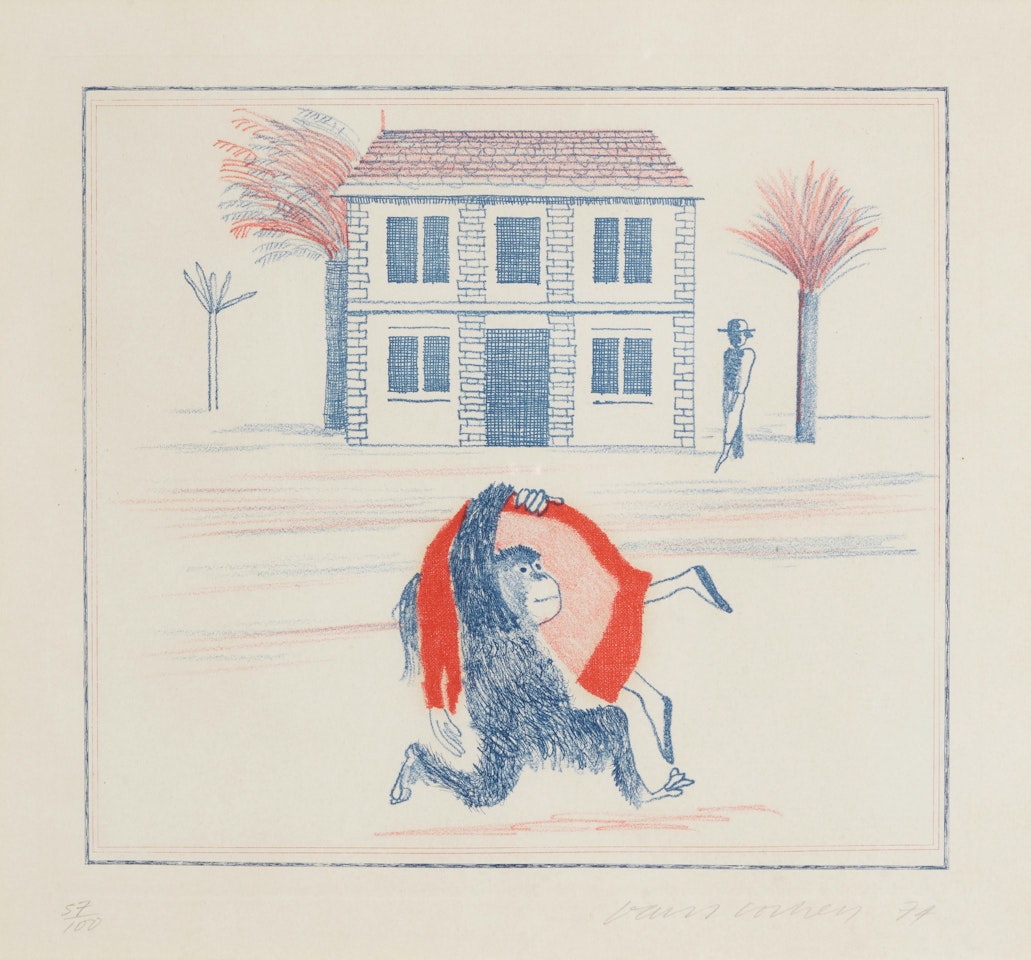 Geography Book (Félicité's Only View From Abroad): Illustration for "A Simple Heart" of Gustave Flaubert by David Hockney