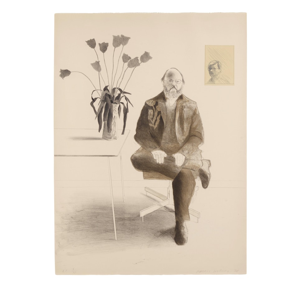 Henry with Tulips, from Friends by David Hockney