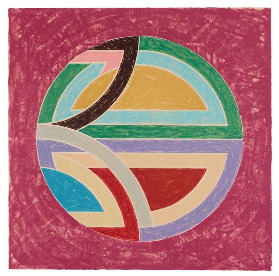 Sinjerli Variations Squared with Colored Ground I by Frank Stella
