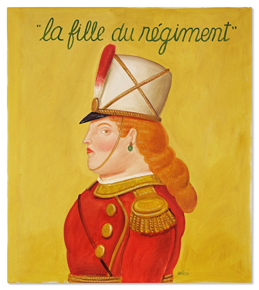La fille du régiment by Fernando Botero