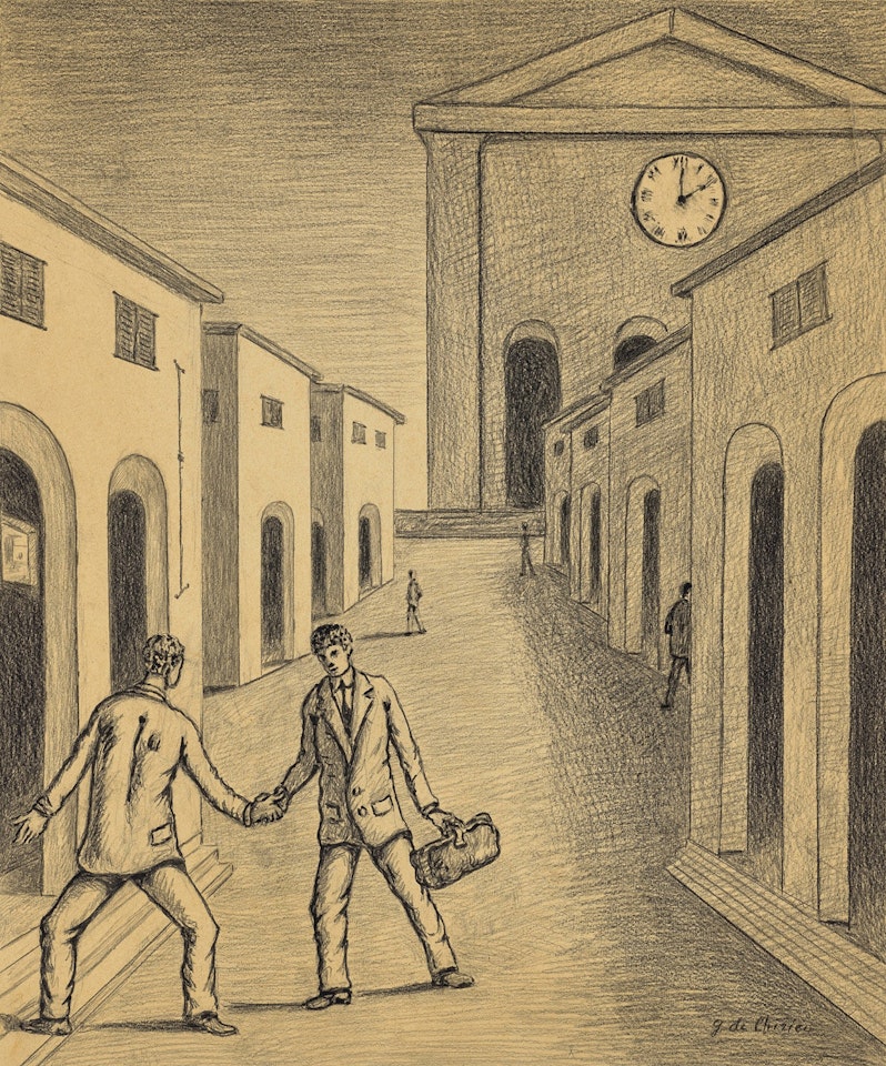 La partenza dell’amico by Giorgio de Chirico