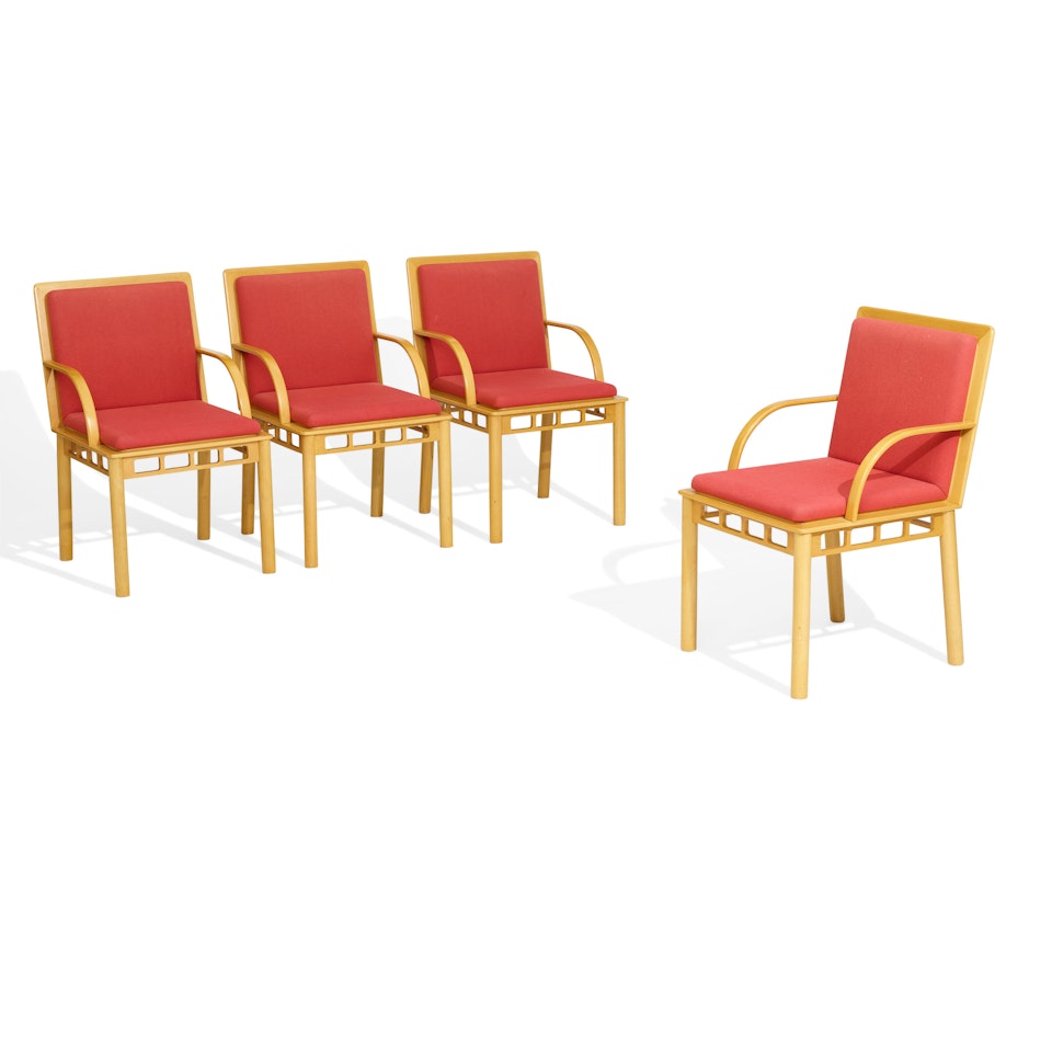 Set of Four Custom Chairs by Ettore Sottsass
