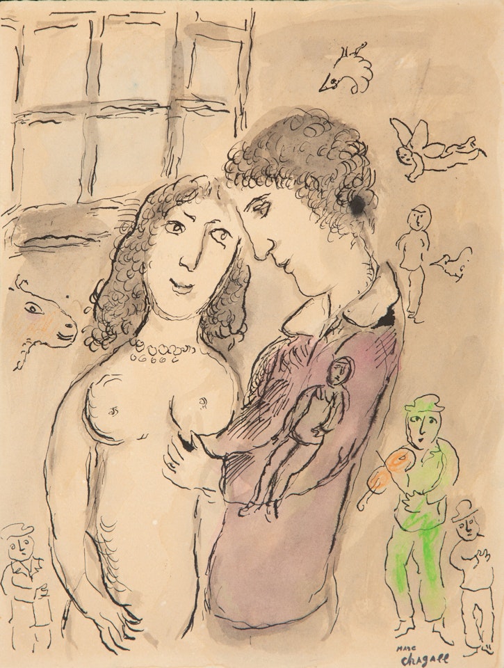 Les Amoureux à la Fenêtre by Marc Chagall