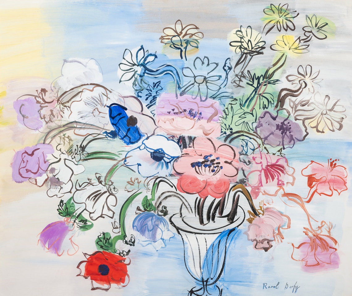Bouquet d"Anémones et de Marguerites by Raoul Dufy