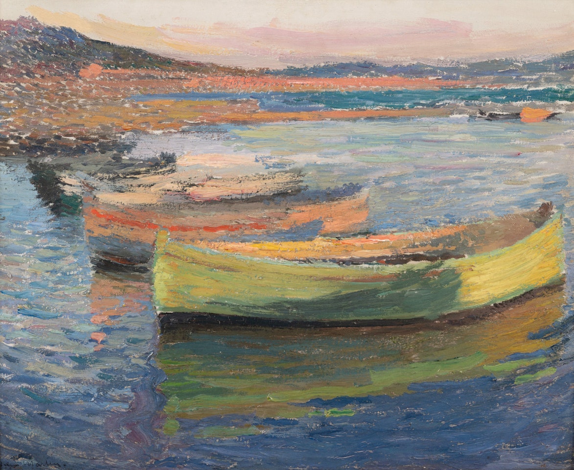 Barques aux environs de Collioure by Henri Jean Guillaume Martin