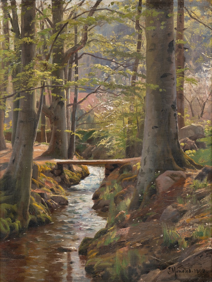 River in Forest Landscape by Peder Mork Monsted