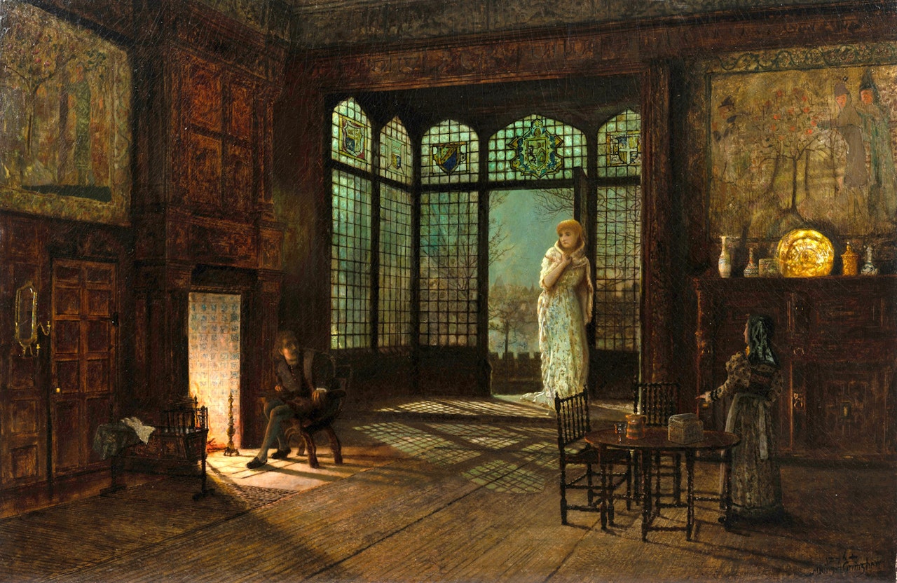 A Scene of Act II of "Jane Shore" by John Atkinson Grimshaw