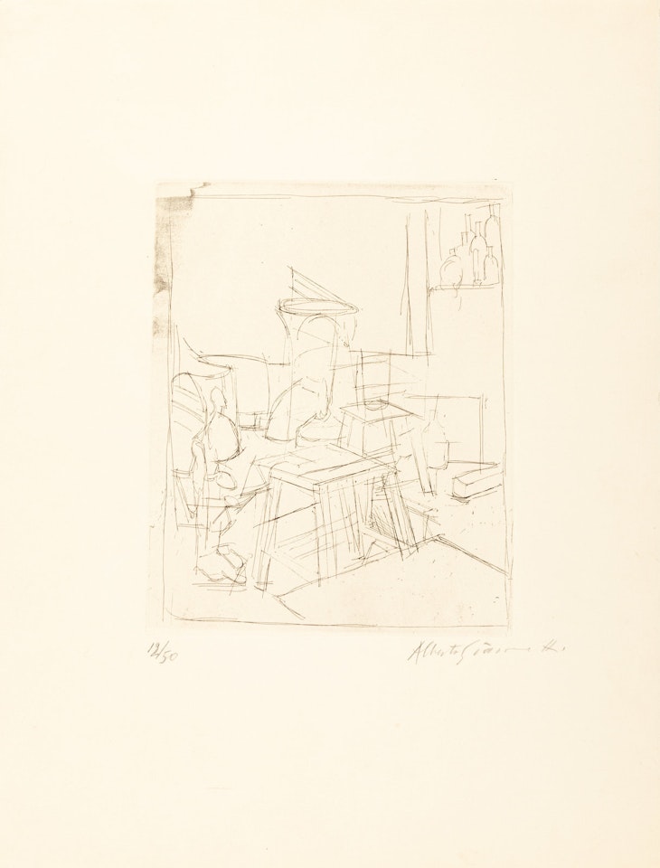 Les deux tabourets by Alberto Giacometti