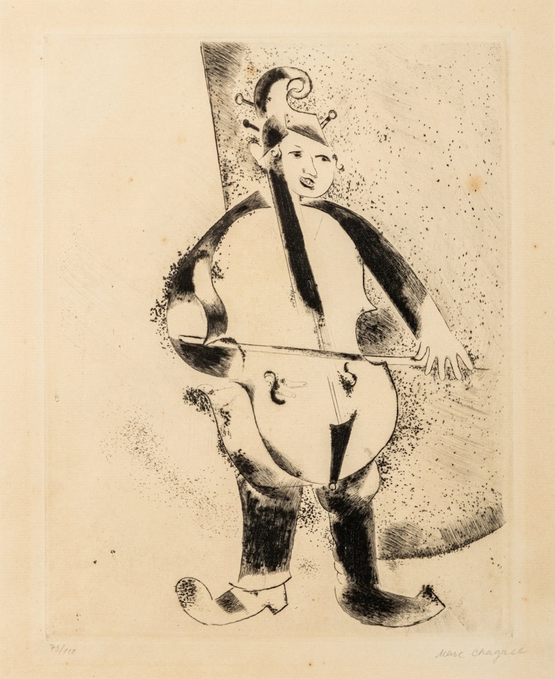 Der Musiker (plate 23 from Mein Leben) by Marc Chagall