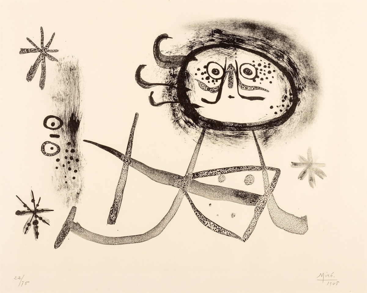 Plate I and Plate X from Album 13 by Joan Miró