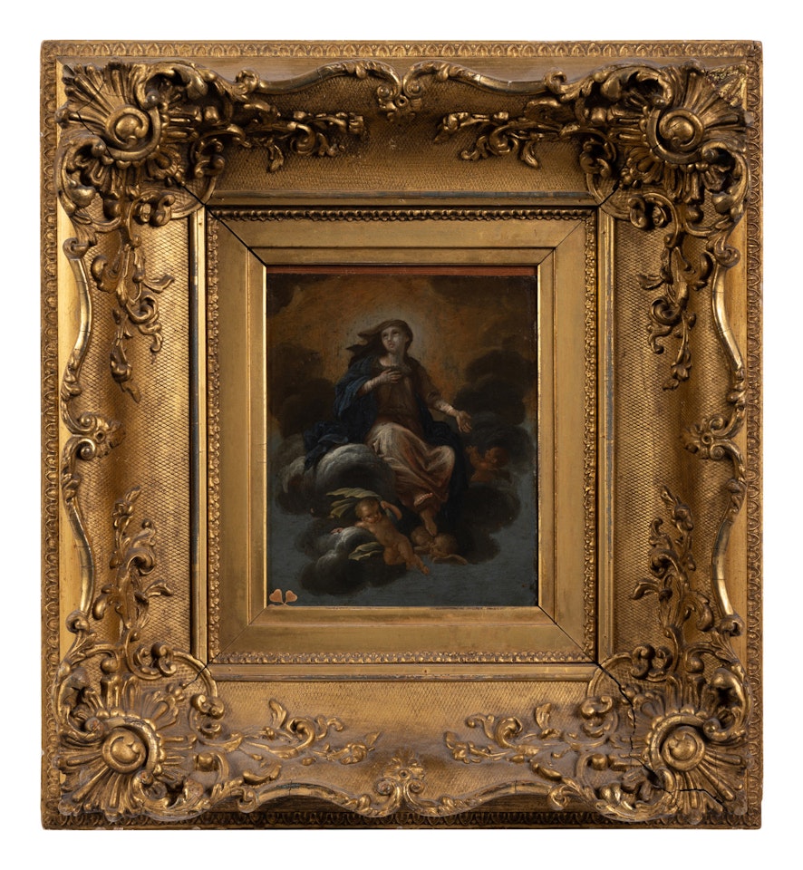 The Madonna with Cherubs by Italian School