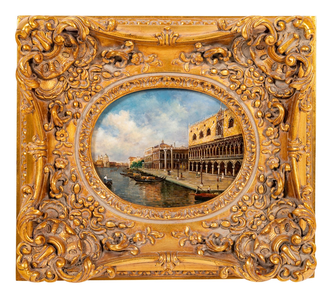 Views of the Doge"s Palace, Venice (two works) by Italian School
