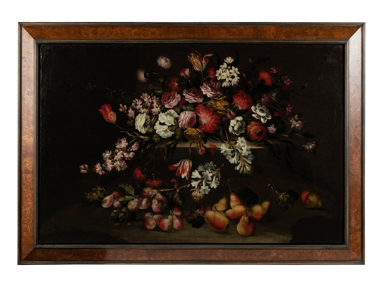 Still Life with Flowers and Pears by Continental School