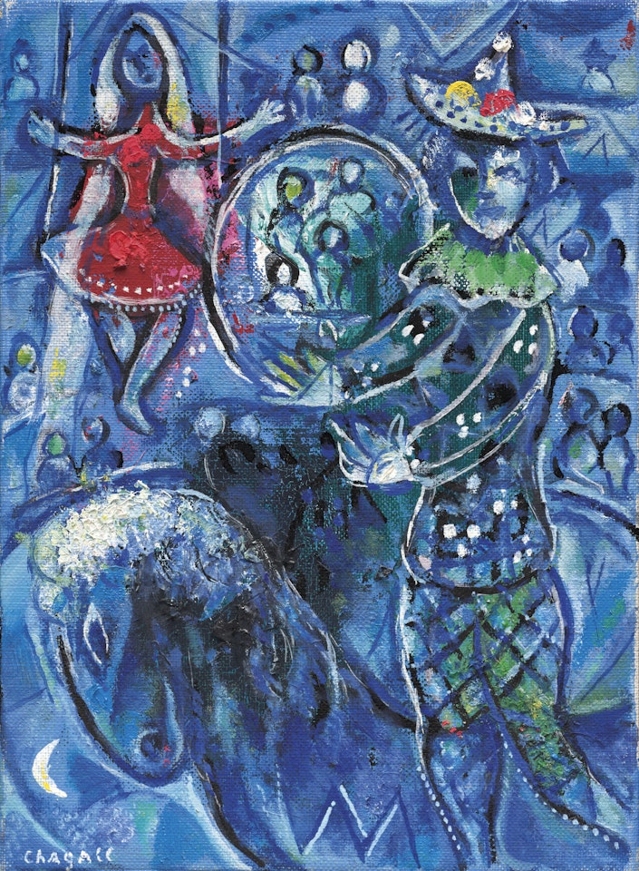 Le Cirque sur fond bleu by Marc Chagall