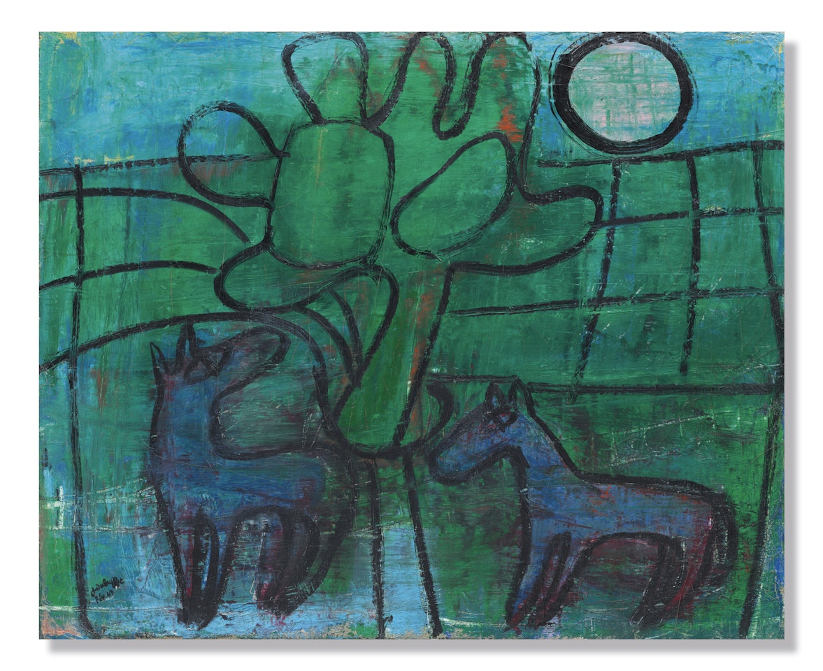 Chevaux à la lune by Jean Dubuffet