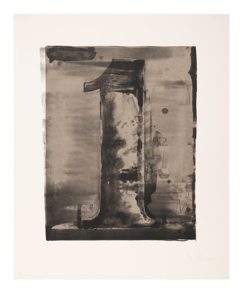 Figure 1 (from the Black Numeral Series) by Jasper Johns