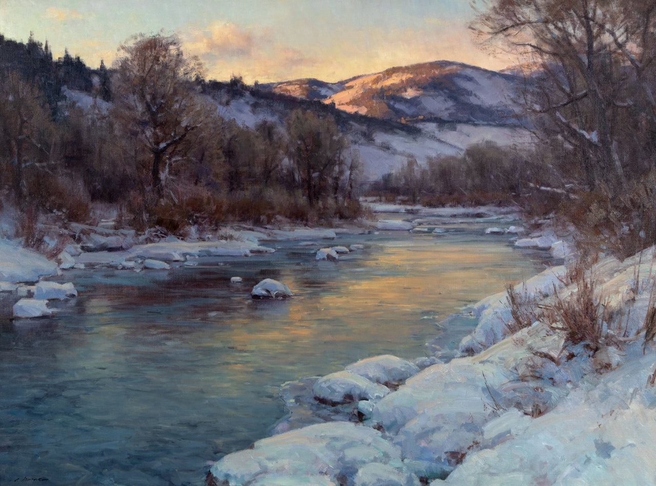 Winter Afternoon on the Yampa by Clyde Aspevig