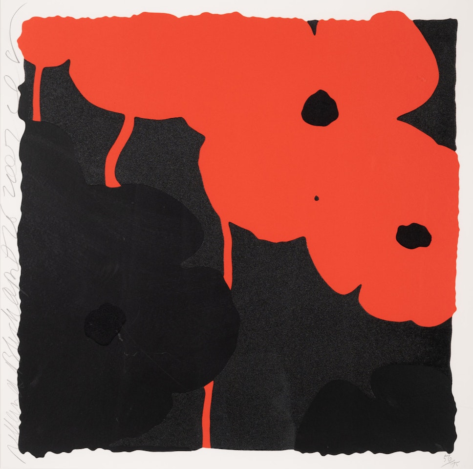 Poppies: Red and Black by Donald Sultan