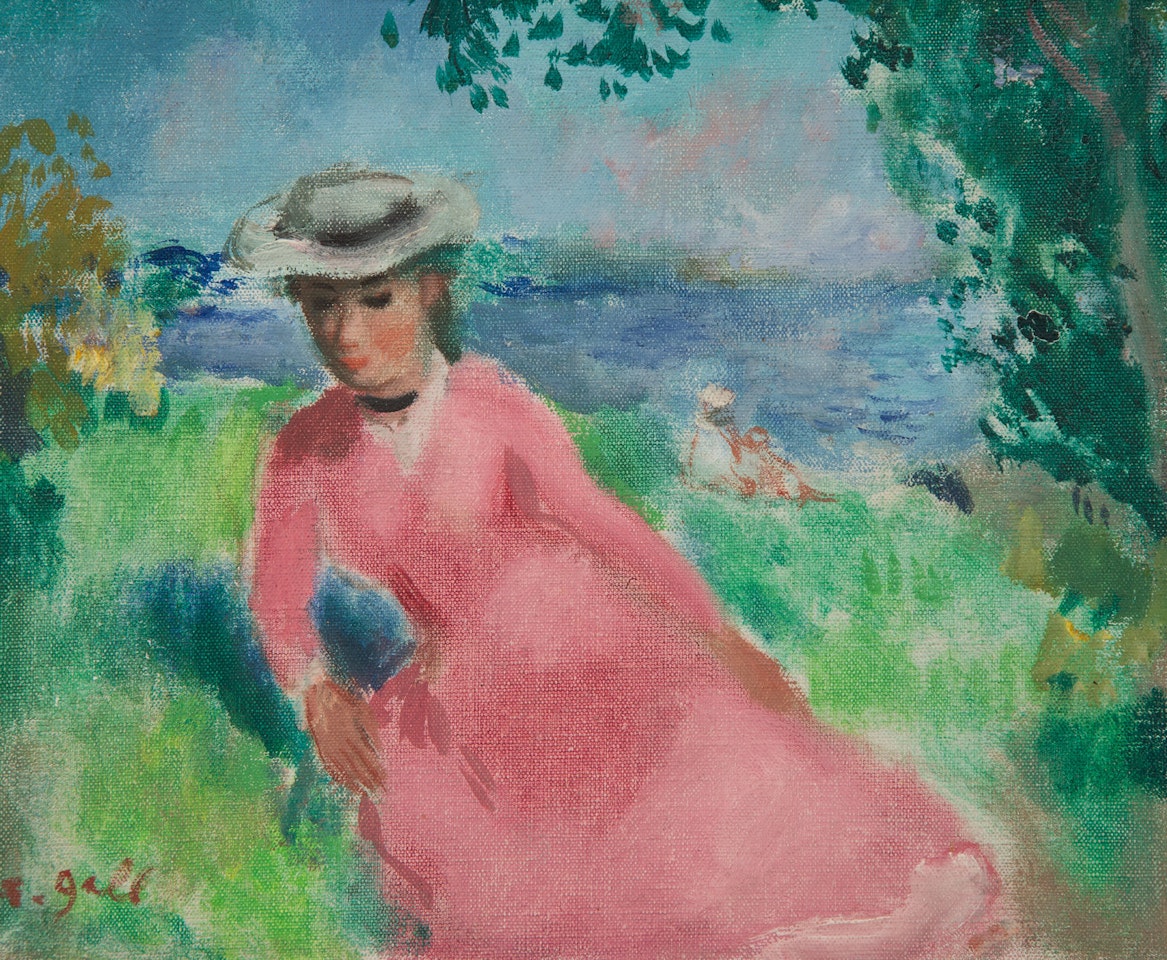 Eugénie, détente sur les berges de la Seine à Chatou by François Gall