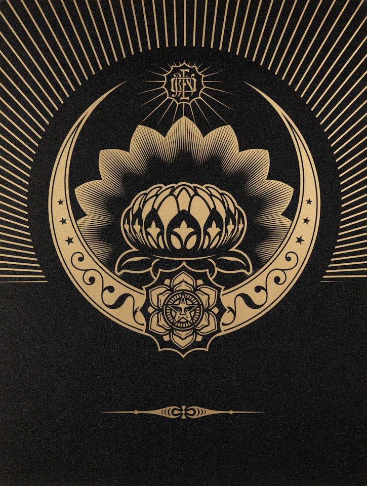 Obey Lotus Crescent by Shepard Fairey
